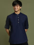Boy's Navy Blue Short Kurta