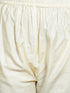 Girl's Yellow Floral Printed Kaftan Kurta With Cream Pant Set