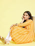 Girl's Orange Pure Cotton Chikankari Kurta With Leggings Set