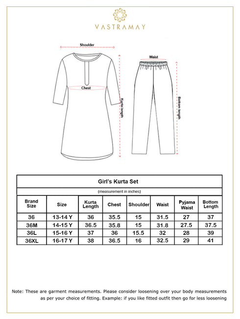 Girl's Pure Cotton Chikankari Kurta With Leggings Set