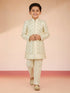 vastramayBoy's Cream Silk Blend Sherwani Set