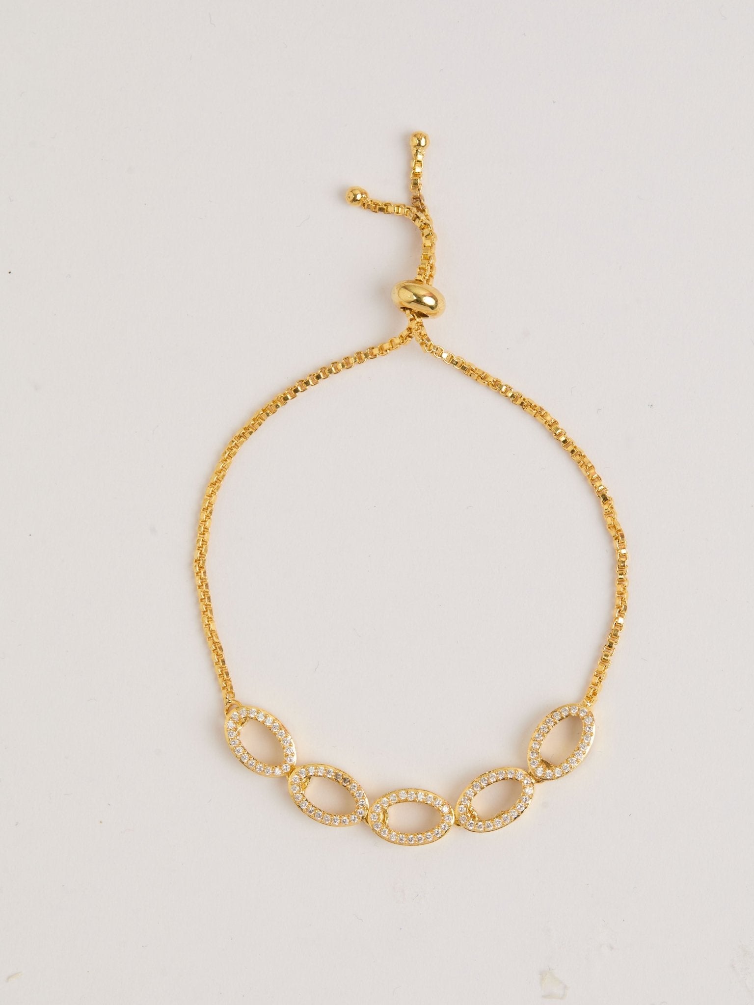 vastramayGold Plated American Diamond Bracelet for Women