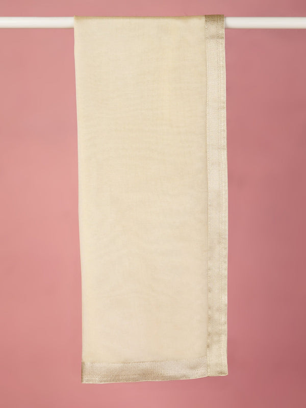 vastramayMen Beige Tissue Silk Dupatta