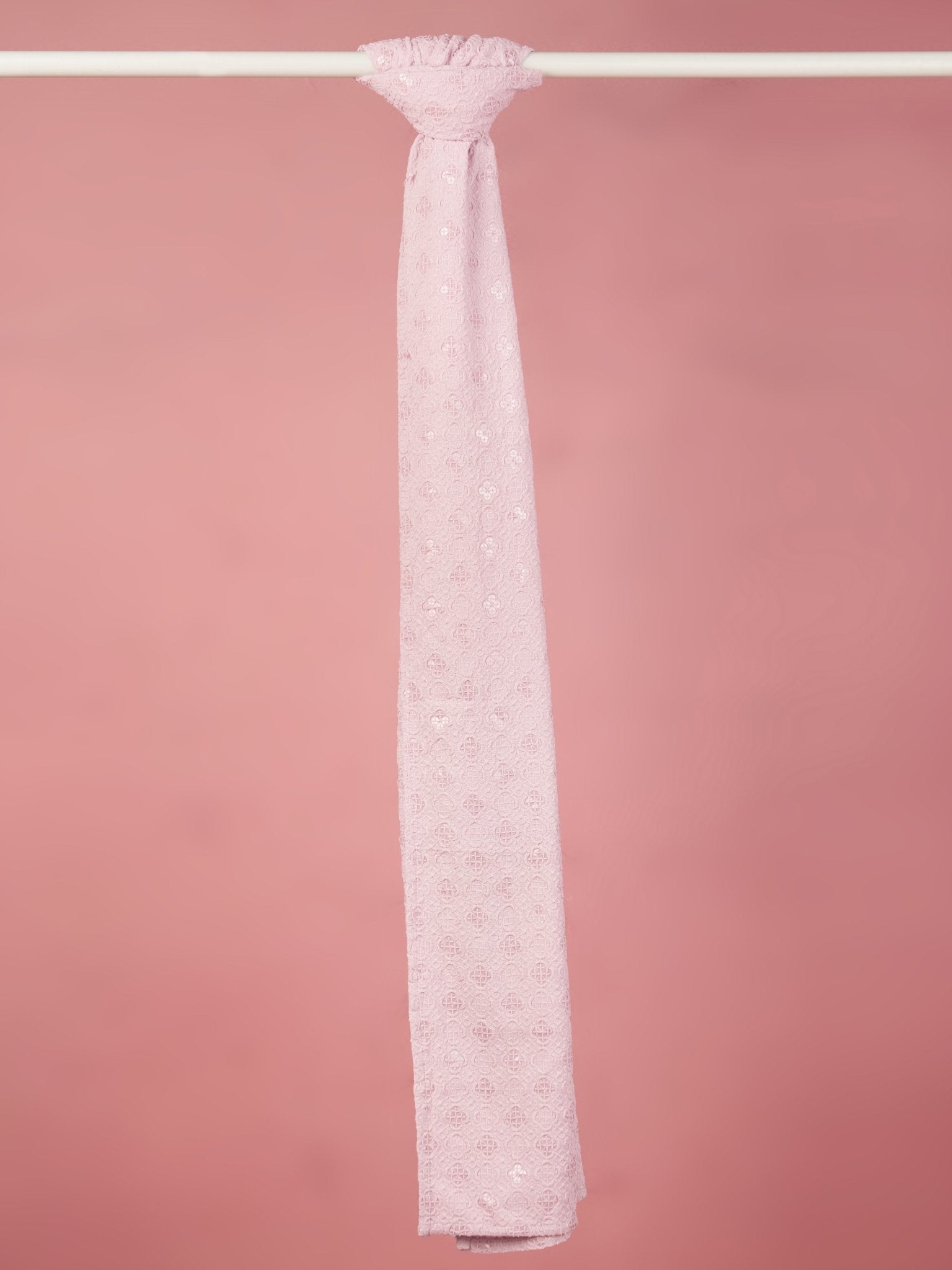 vastramayMen Silk Blend Embroidered Dupatta