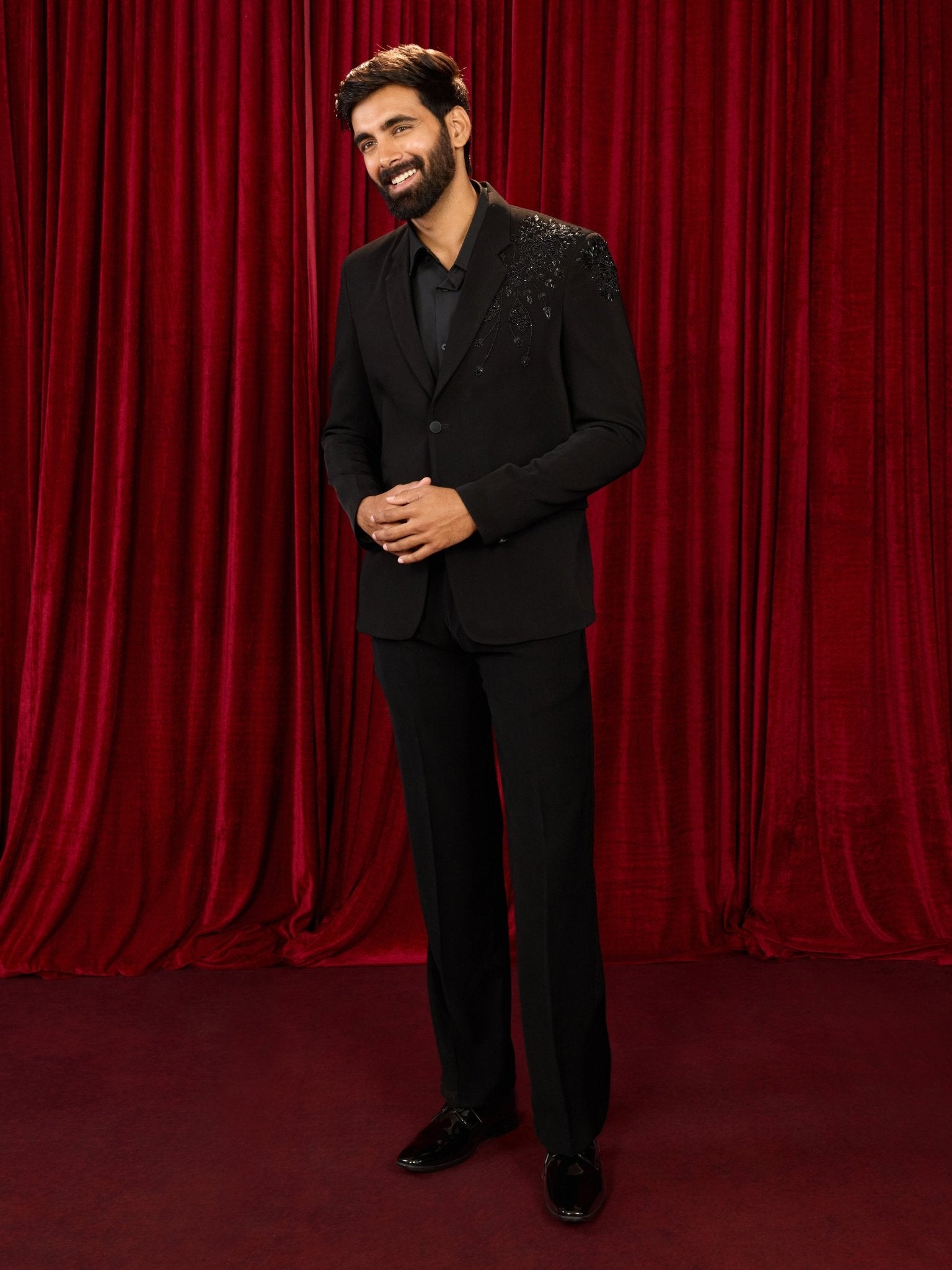 men’s blazer and straight pant set