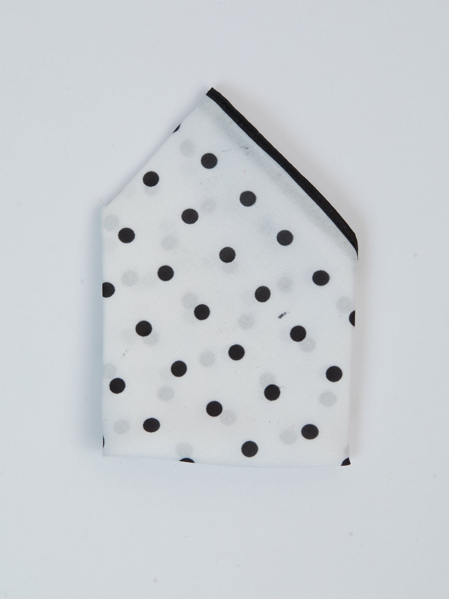 vastramayMen's Black Printed Silk Pocket Square