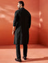 vastramayMen's Black Silk Blend Kurta Pyjama Set