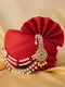 vastramayMen's Gold & Maroon Kundan Polki Kalangi