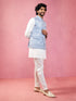 vastramayMen's Grey Nehru Jacket Set