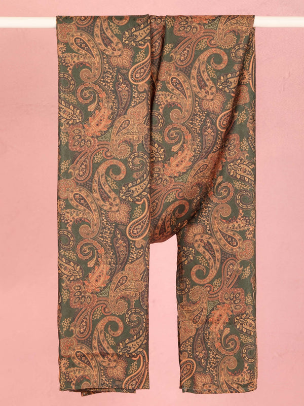 Men's Mehendi Green Cotton Blend Dupatta