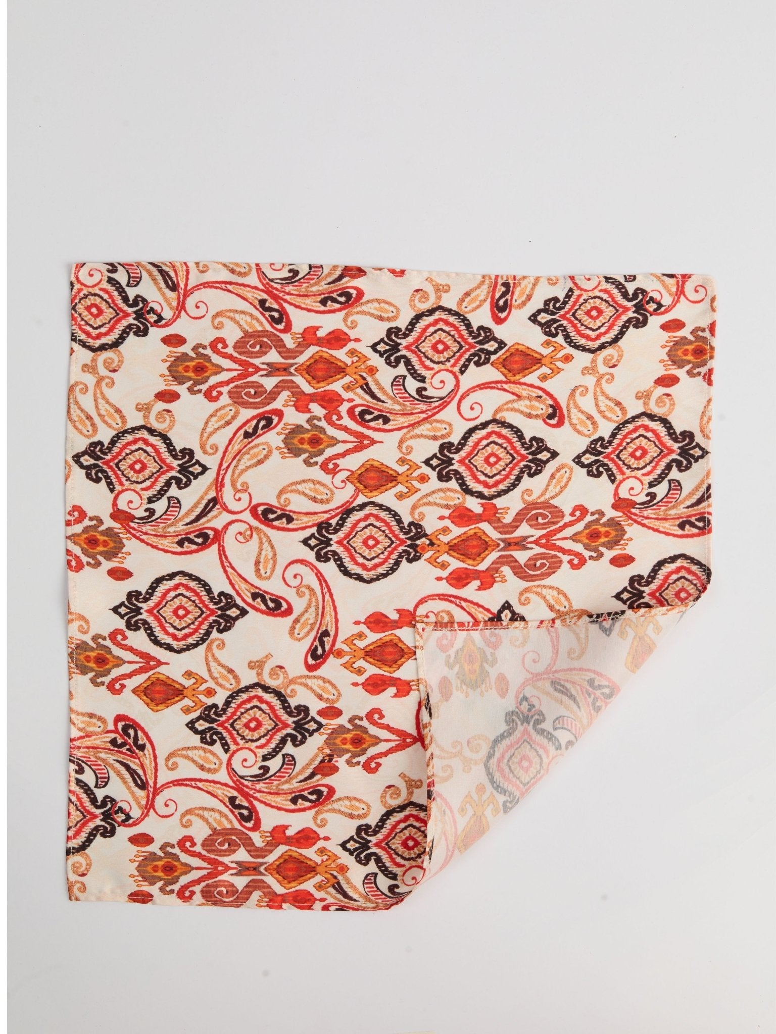 Men's Multicolour Printed Silk Pocket Square