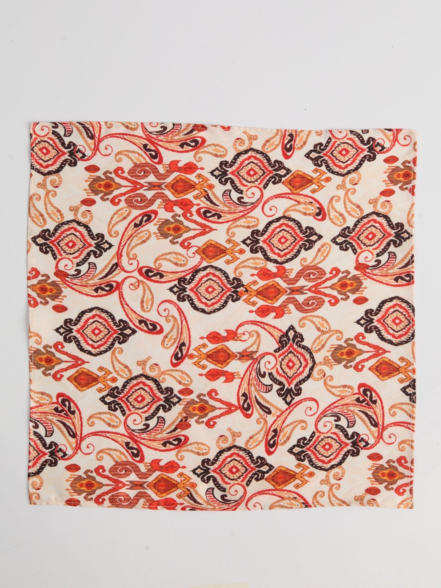 Men's Multicolour Printed Silk Pocket Square