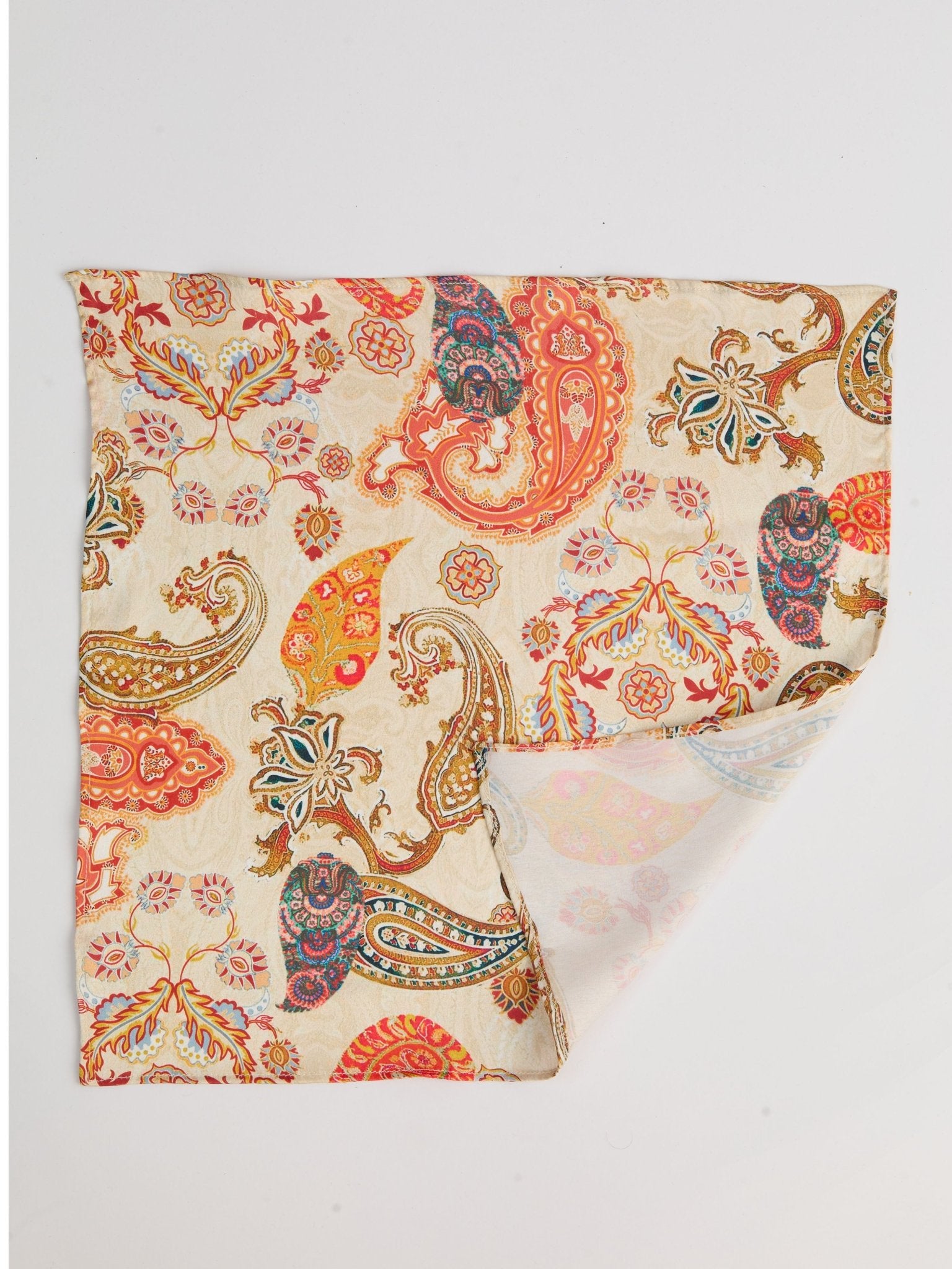 Men's Multicolour Printed Silk Pocket Square