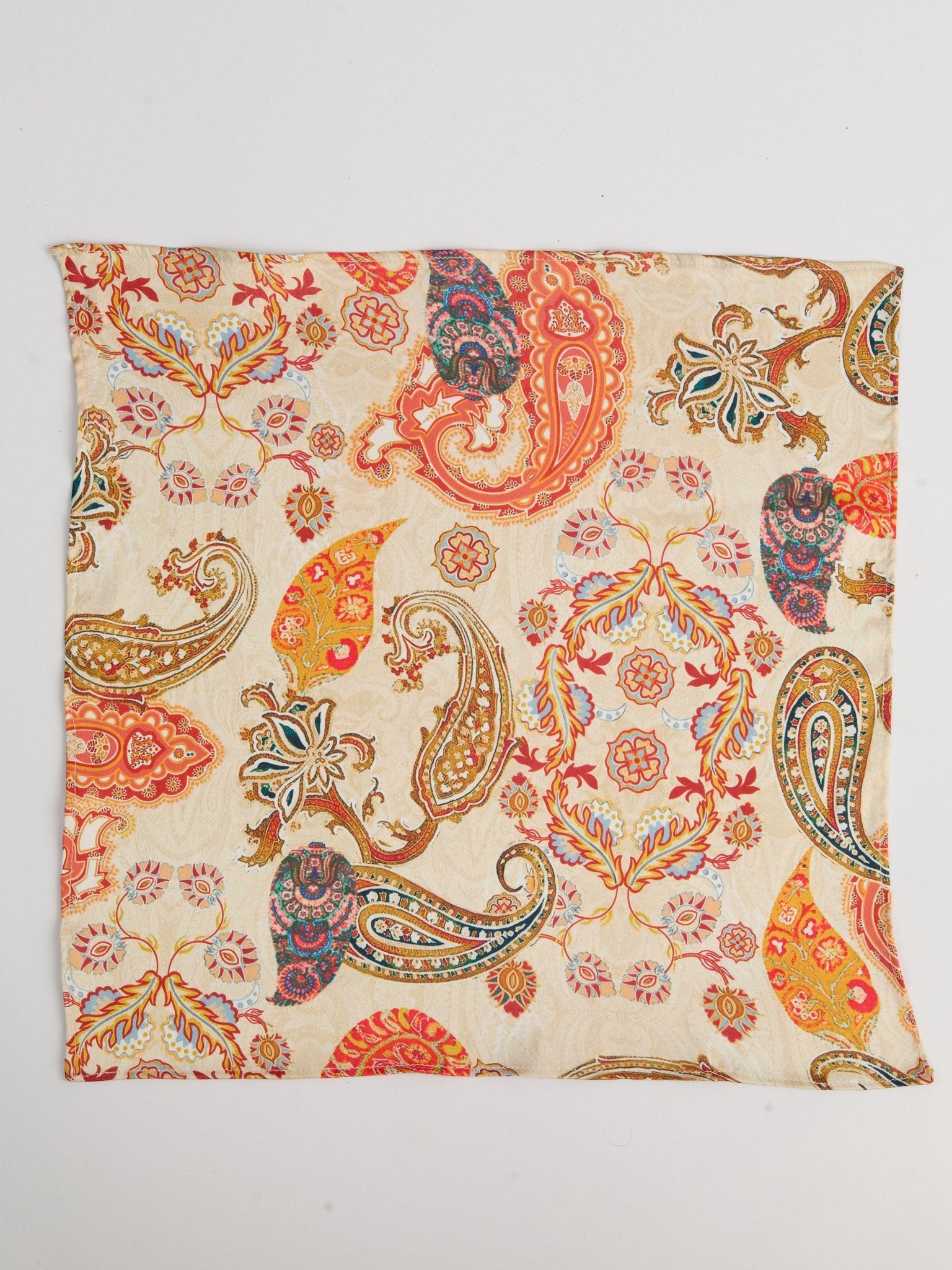 Men's Multicolour Printed Silk Pocket Square