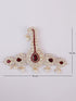 vastramayMen's Red & Silver Kundan Polki Kalangi