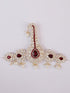 vastramayMen's Red & Silver Kundan Polki Kalangi