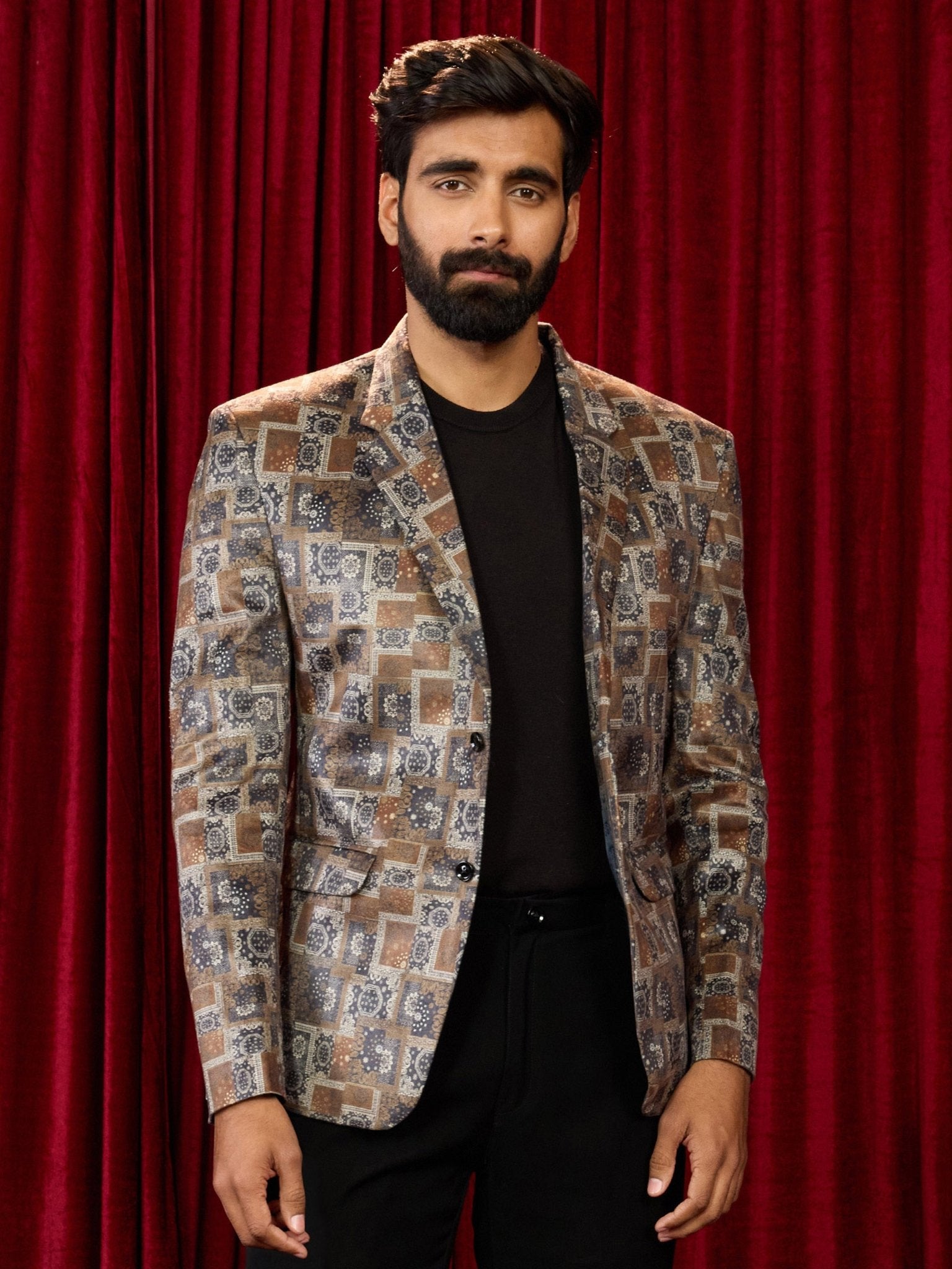 men’s blazer and straight pant set