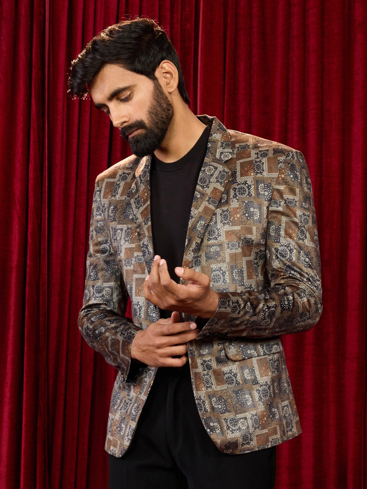 men’s blazer and straight pant set
