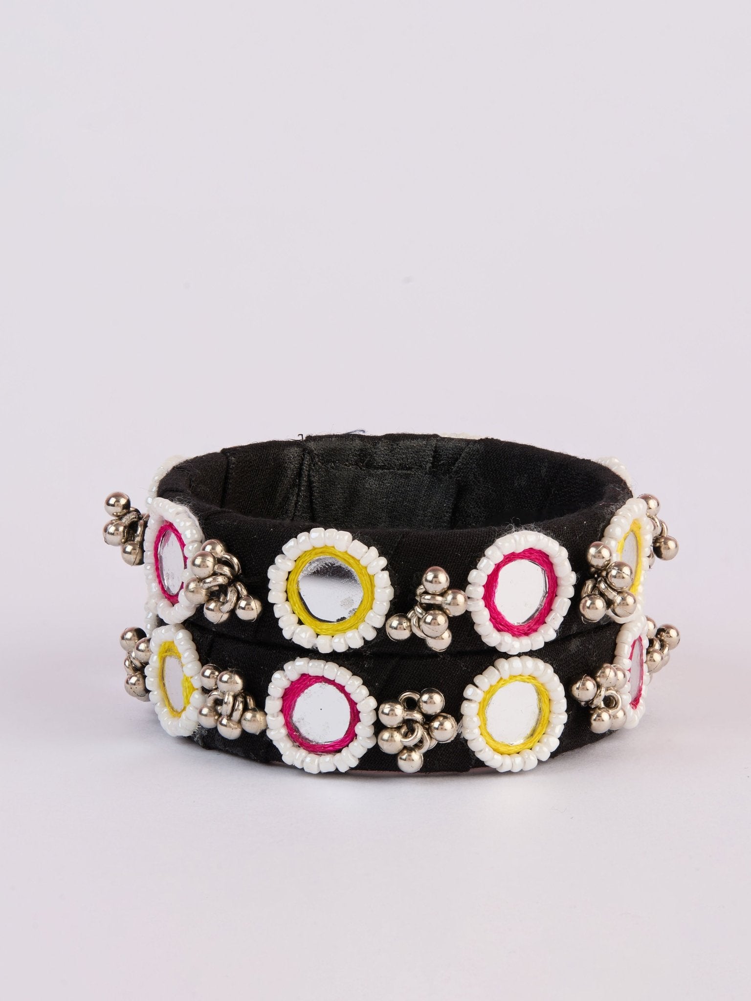 Women's Black Handcrafted Bangles Set of 2