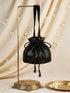 Women's Black Handcrafted Potli Clutch