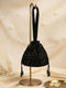 vastramayWomen's Black Handcrafted Potli Clutch