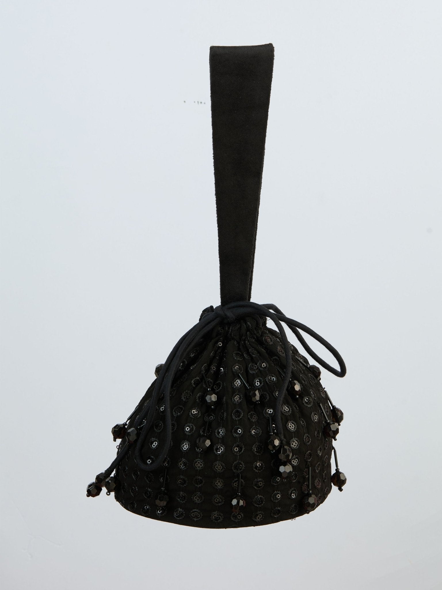 vastramayWomen's Black Handcrafted Potli Clutch