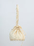 vastramayWomen's Cream Handcrafted Potli Clutch