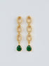 vastramayWomen's Gold & Green Rhodium Plated Necklace