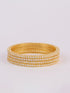 vastramayWomen's Gold Rhodium Plated Bangles Set of 4
