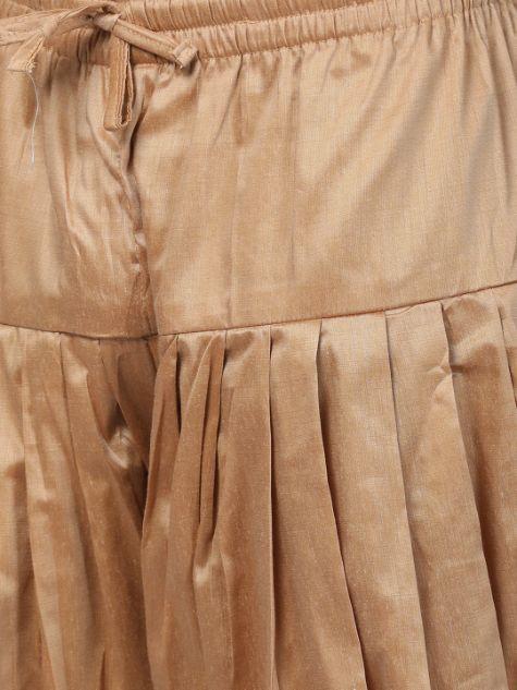 Boys' Maroon Cotton Silk Blend Kurta and Pyjama Set