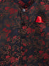 Boy's Maroon And Black Jacquard Nehru Jacket