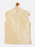 Beige Silk Blend Embroidered Nehru Jacket