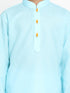 Boy's Aqua Blue Solid Kurta