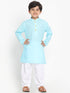 Boy's Aqua Blue Solid Kurta