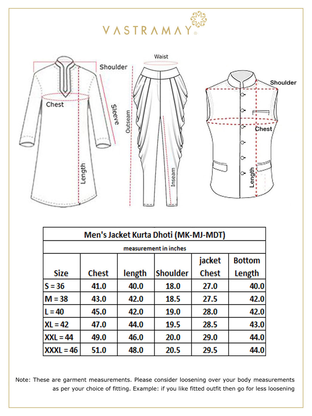 Men's Gold Zari Weaved Jacket With Kurta Dhoti Set