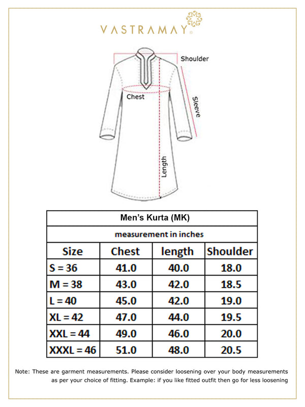 Men's Cream Solid Front Open Kurta