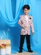 Boy's Pink Floral Printed Blazer