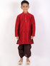 Boy's' Burgundy Silk Blend Traditional Dhoti