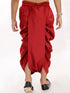 Boy's' Maroon Silk Blend Embroidered Dhoti