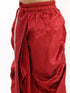 Boy's' Maroon Silk Blend Embroidered Dhoti