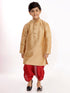Boy's' Maroon Silk Blend Embroidered Dhoti