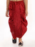 Boy's' Maroon Silk Blend Embroidered Dhoti