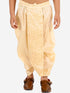Boy's' Gold Silk Blend Embroidered Dhoti