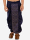 Boy's' Navy Blue Silk Blend Embroidered Dhoti