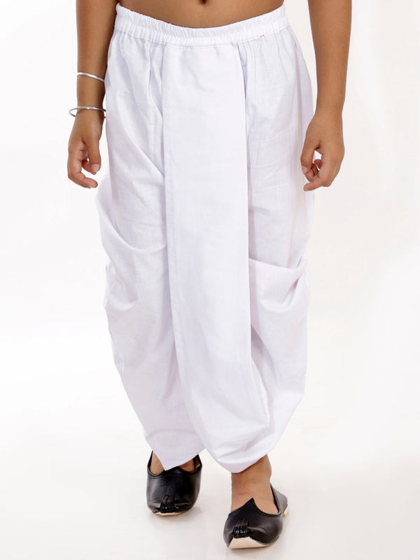 Boy's Pure Cotton White Dhoti