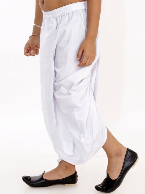 Boy's Pure Cotton White Dhoti
