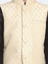 Boys' Beige Cotton Silk Blend Nehru Jacket