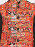 Boy's' Orange And Black Nehru Jacket