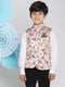 Boy's Multicolor-Base-Pink Nehru Jacket