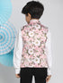 Boy's Multicolor-Base-Pink Nehru Jacket
